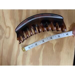 Large Tortoise Shell Brown Hair Clip 6"